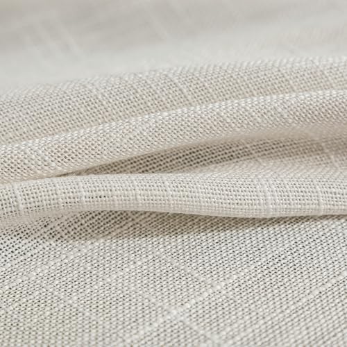 FMFUNCTEX 100 Linen Curtain Panel for Bedroom and Living Room Divider