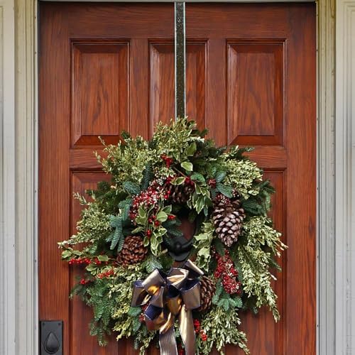 2 Pack Metal Wreath Hangers Brown Red