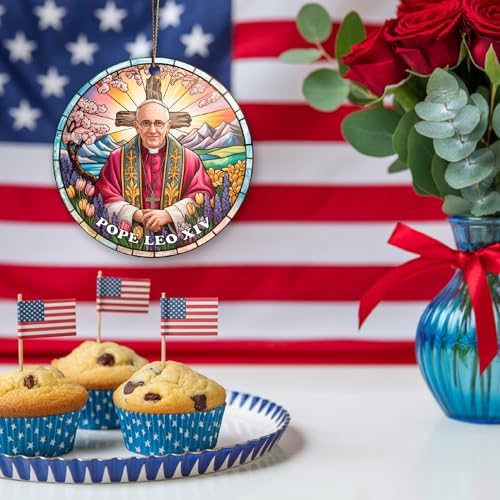 Pope Leo XIV Inauguration Acrylic Ornament 3 Inch