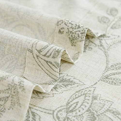 Lazzzy Linen Farmhouse Curtains 2 Panels 108 Inch Length