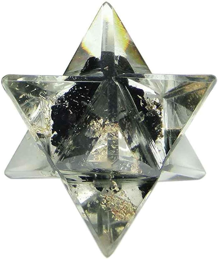 Reiki Healing Crystal Merkaba Black Agate 8 Point