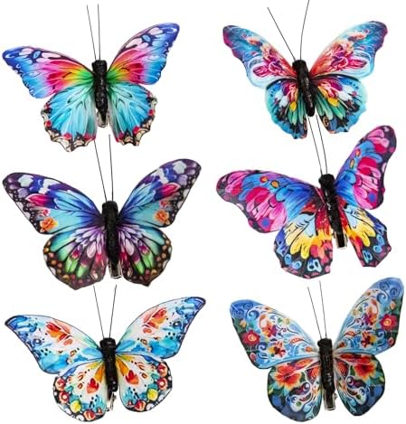 Cartanfill Decorative 3D Butterfly Clips 12 Pack