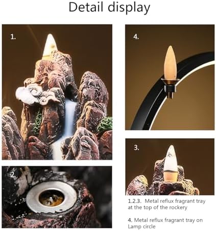 TXYXT Backflow Incense Burner with LED Light Ring