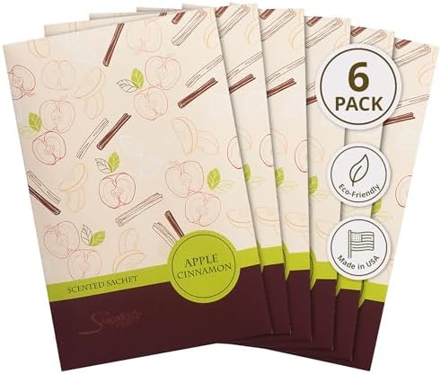 Simplicity Scents Apple Cinnamon Scented Sachets Pack of 6
