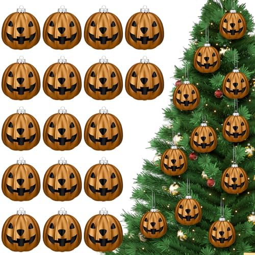 Zhanmai Halloween Pumpkin Tree Decorations 24 Pcs
