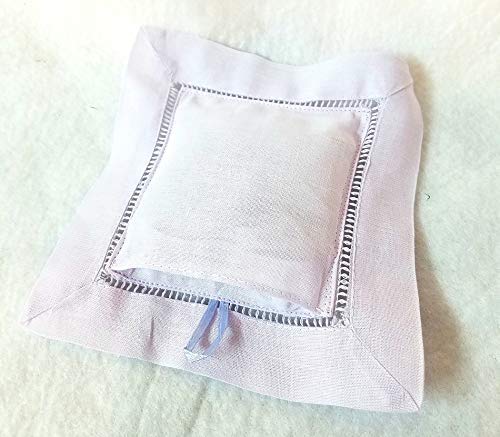 Little Miss Ruffles Bluebonnet Lavender Embroidered Linen Sachet