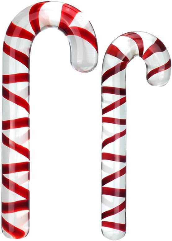 Crystal Glass Christmas Cane - 20cm for Tree Decoration