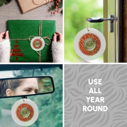 Circle Porcelain Ornament with Baked Beans Eyes Design