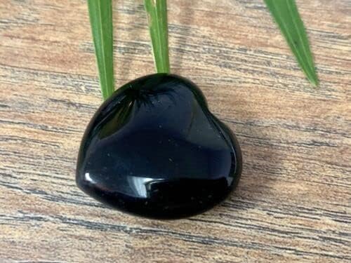 Black Obsidian Heart Gemstone Pocket Heart 25mm