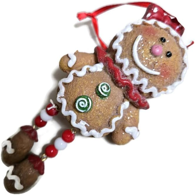 Glitter Resin Gingerbread Girl Ornament 1