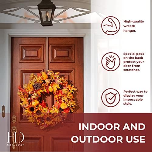 Haute Decor Adjustable Wreath Hanger 2 Pack - Brushed Copper
