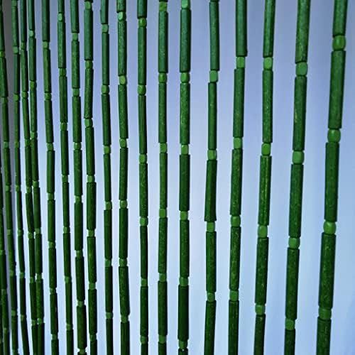 ZHOUXIAO Bamboo Beaded Curtain for Doorways