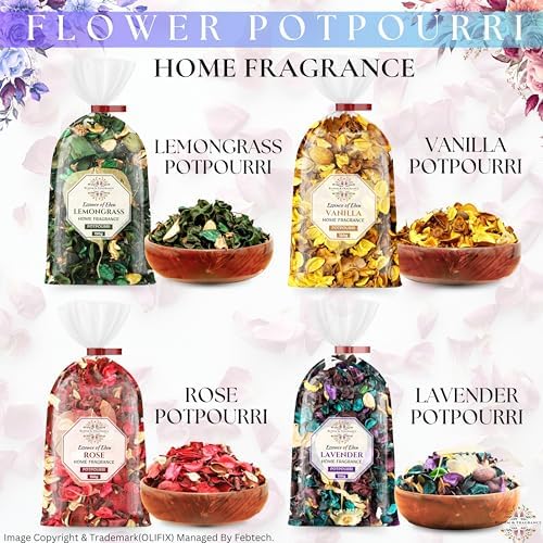BLOOM FRAGRANCE Potpourri Combo Set 4 Natural Scents