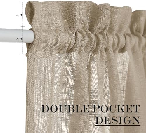 NICETOWN Privacy Sidelight Curtain Panel - 30 Wide 40 Length Taupe