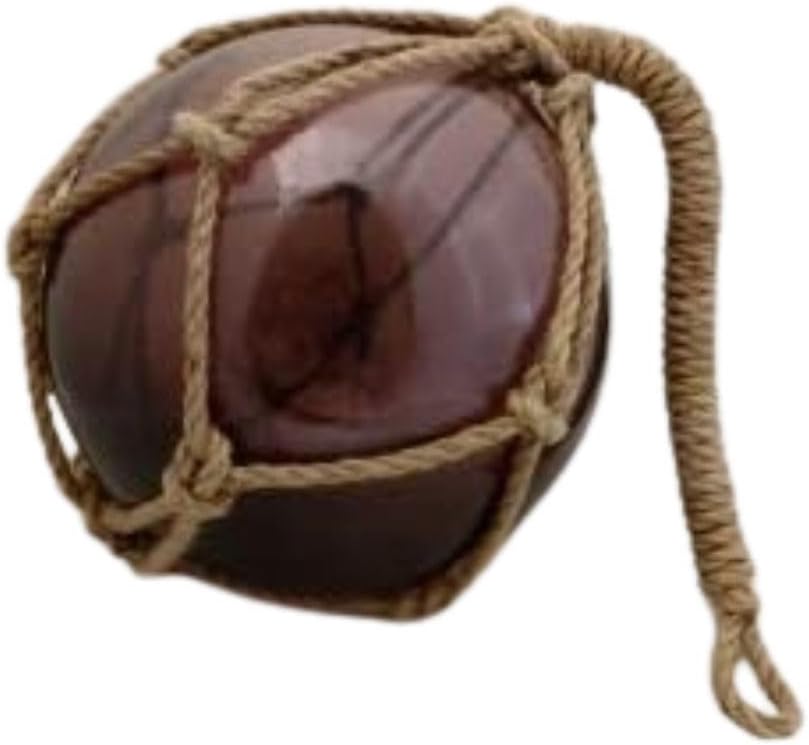 Violet Glass Fishing Buoy - 10 Inch Nautical Decor