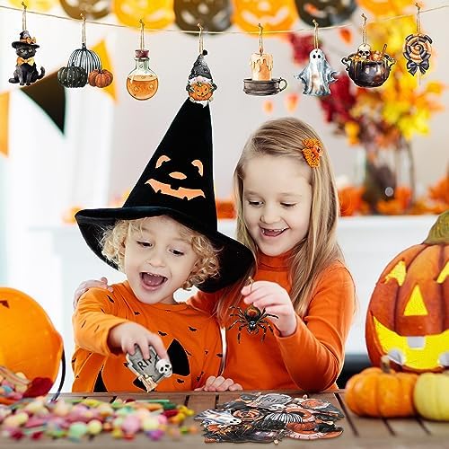 Huwena 36 Pcs Halloween Tree Ornaments