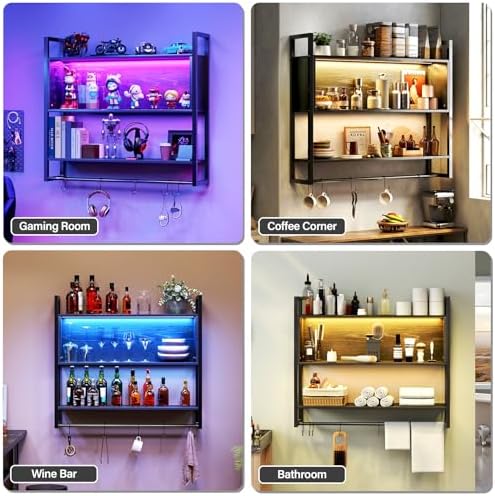 36 LED Gaming Floating Shelf with Adjustable Design