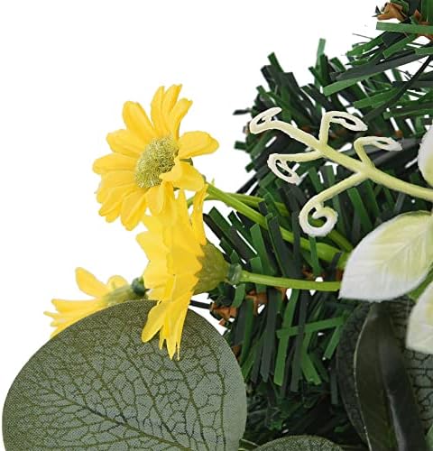 Artificial Lemon Teardrop Wreath for Christmas Decor