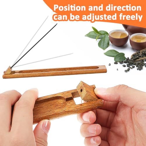 3 Pcs Wooden Adjustable Incense Stick Holder