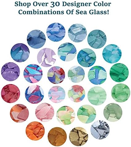 Sea Glass for Crafts - 11oz Purple White Tumbled Decor