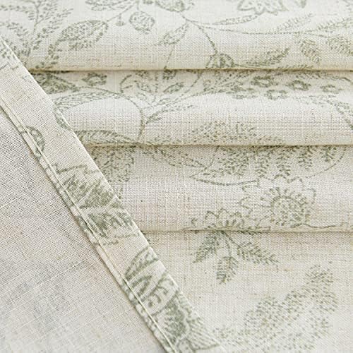 Lazzzy Linen Farmhouse Curtains 2 Panels 108 Inch Length