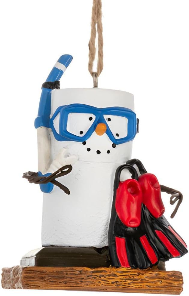 Ganz Smores Snorkeling Ornament Blue Red