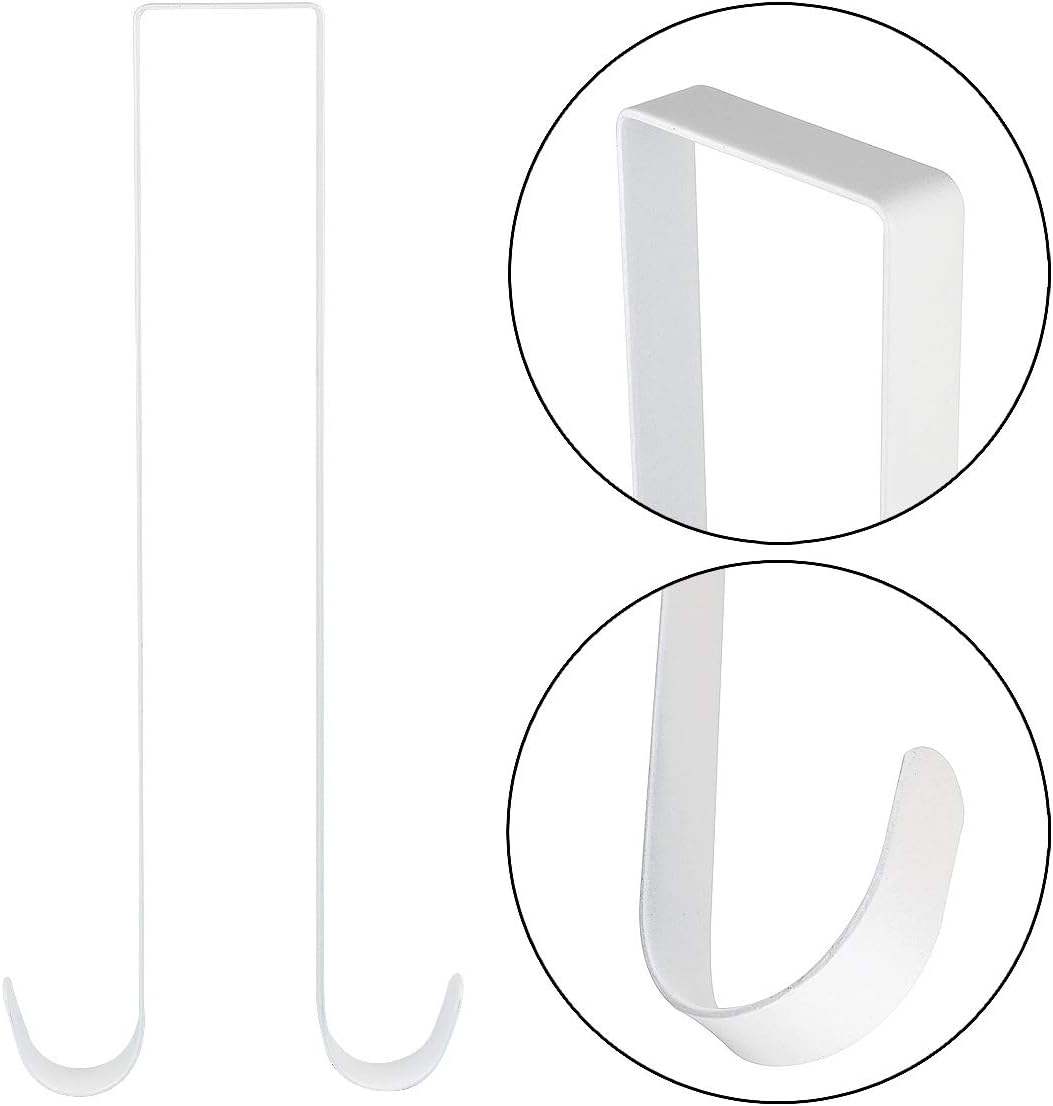 Nxtop Over The Door Metal Wreath Hanger 15 L 1Pcs White