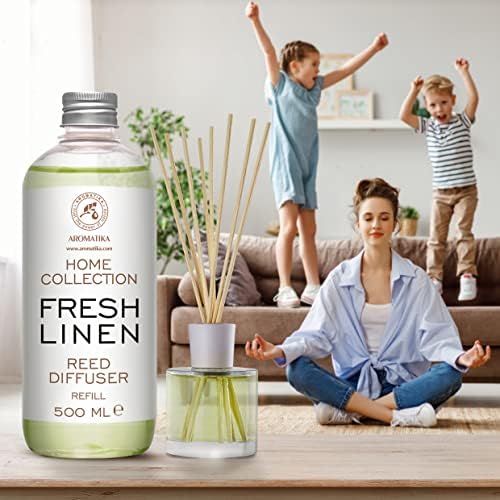 AROMATIKA Fresh Linen Reed Diffuser Refill 170 Fl Oz