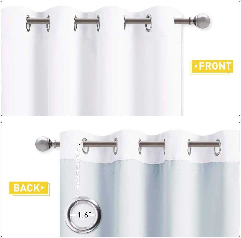 NICETOWN Noise Dampening Curtains for Large Window and Wall Divider