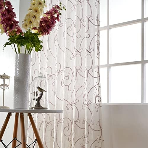 Iuokuby American Pastoral Style Line Jacquard Curtains