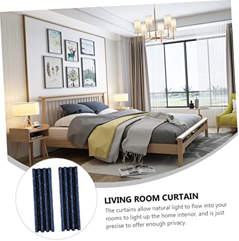 1 Pair Adorable Dinosaur Printed Curtains for Home Navy Blue