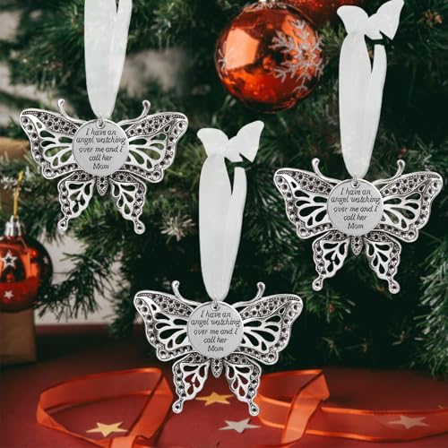 Memorial Christmas Ornament with Angel Wings for Women