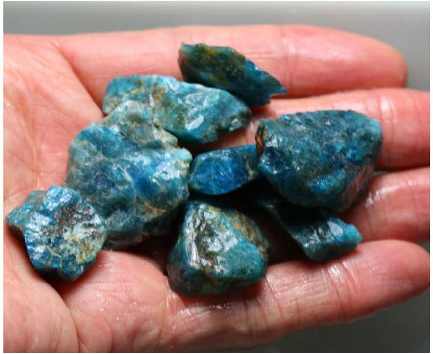 3 Pounds Blue Apatite Raw Gemstones for Tumbling and Jewelry Making