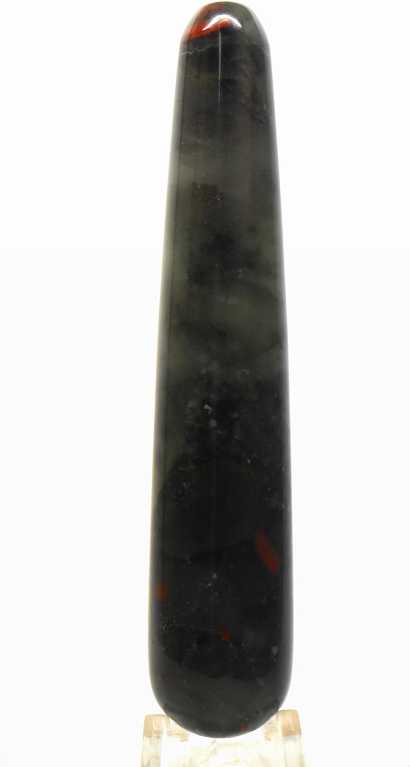 HQRP Bloodstone Massage Wand 425 Inches Deep Red