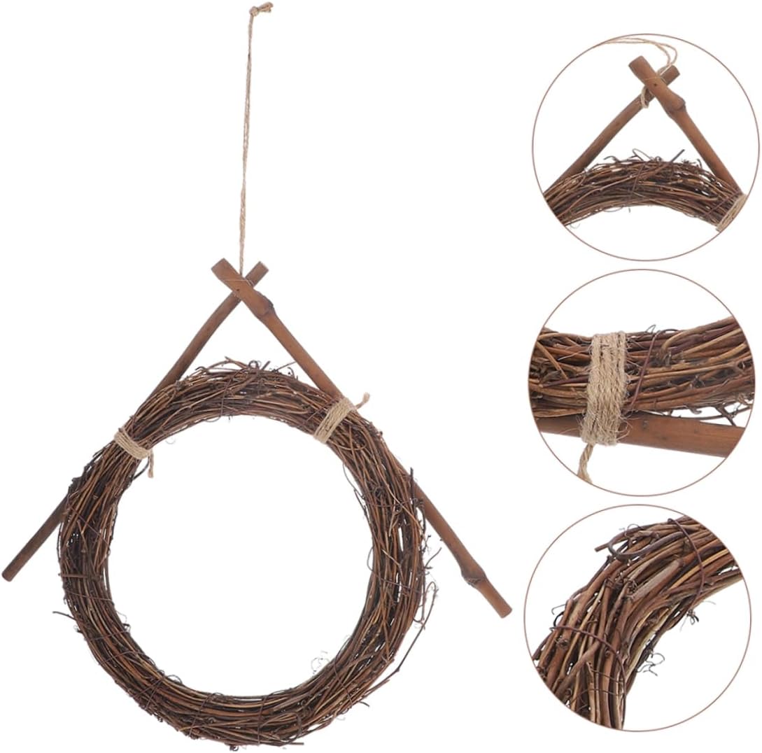 2pcs Rattan Wreath Frames for Crafts and Seasonal Displays