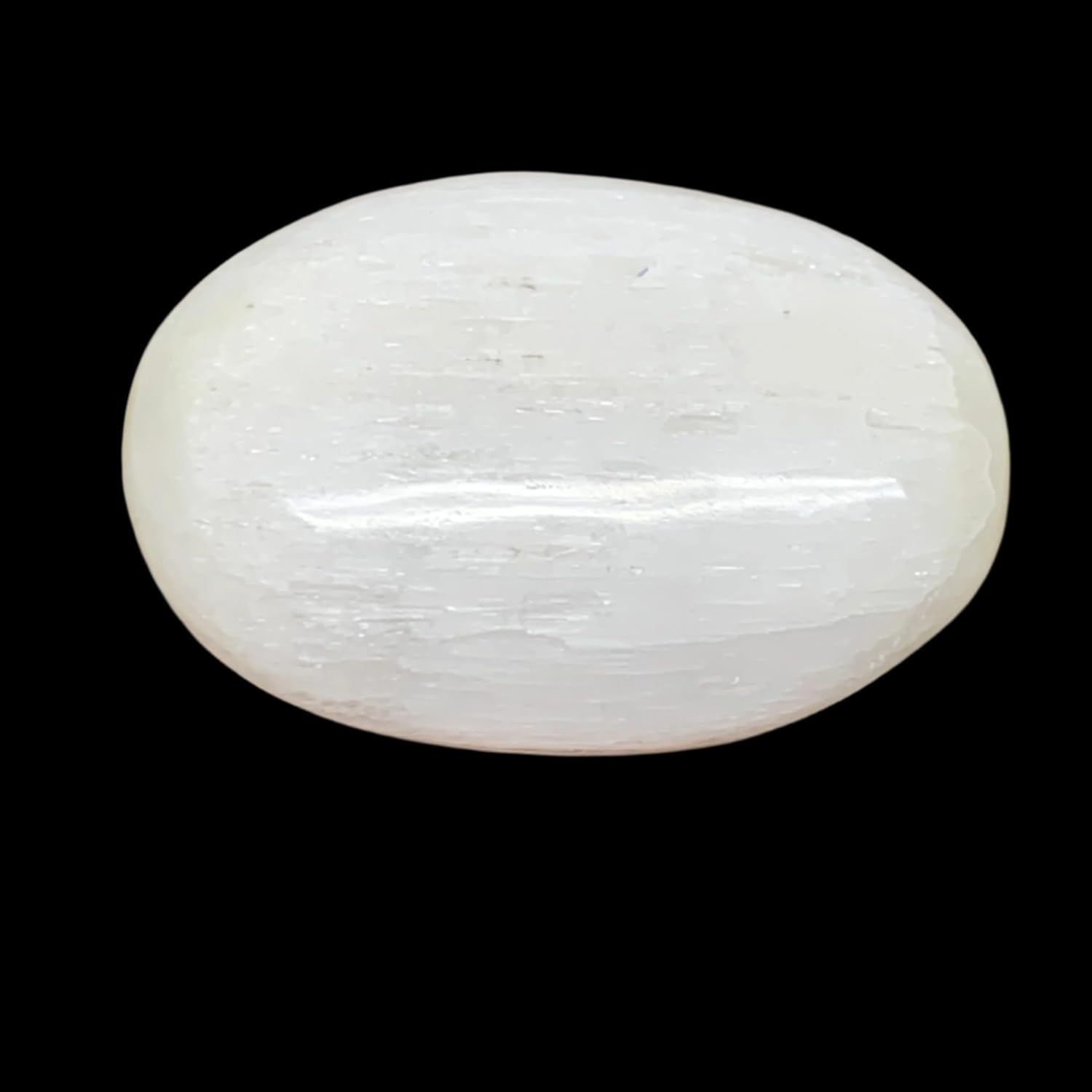 WatanGems 100g Natural Selenite Palmstone Crystal Pillow Shape