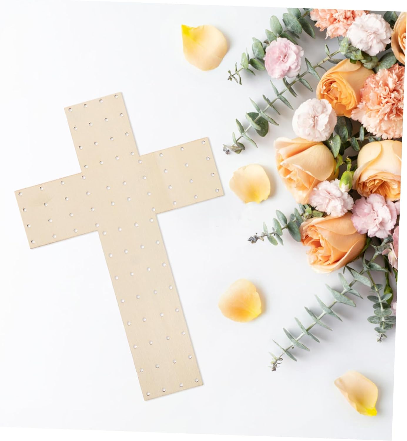 Wooden Cross Wreath Frame for Holiday Decor