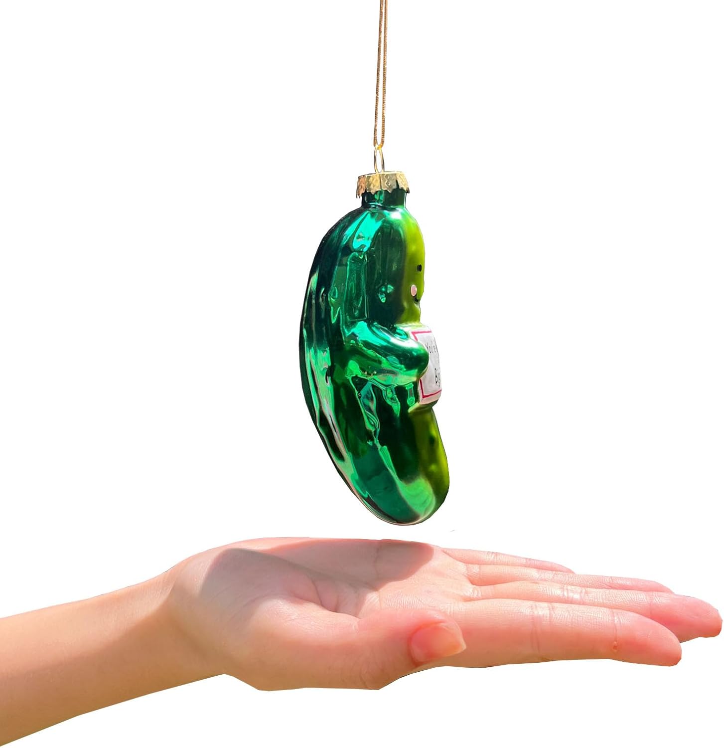 Funny Handblown Glass Pickle Ornament - Youre Kind of a Big Dill