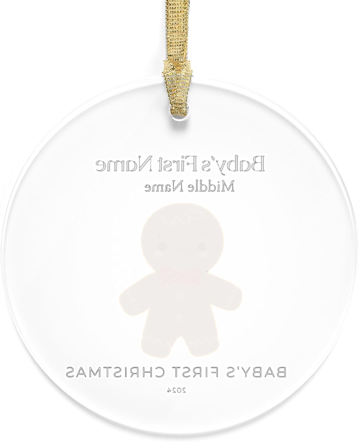 Babys First Christmas Gingerbread Ornament Personalized