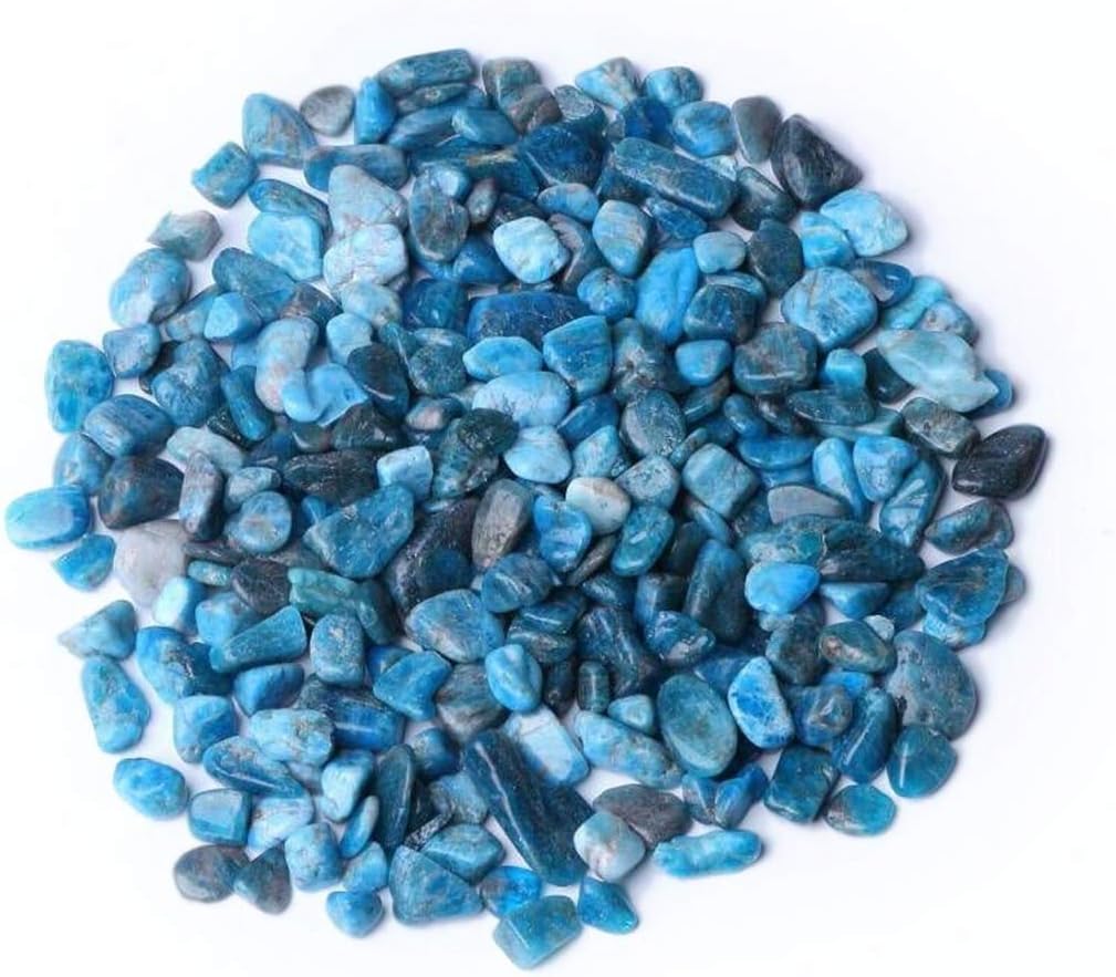 IMALY Blue Apatite Tumbled Chips Healing Stones 05lb