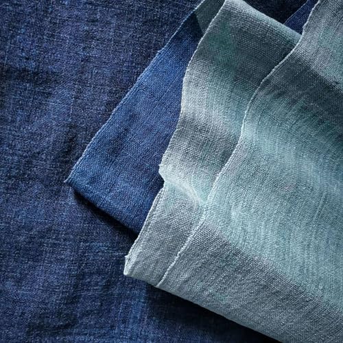 Natural Plant-Dyed Japanese Noren Curtain - Starry Night