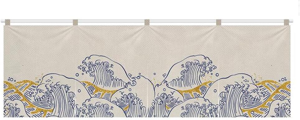 Japanese Sushi Bar Noren Curtain - 4724x177 Inch Panel