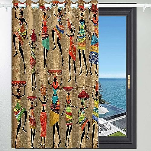 ZYMECH Bohemian Curtain Panel 47x787 Inches Dark Blackout