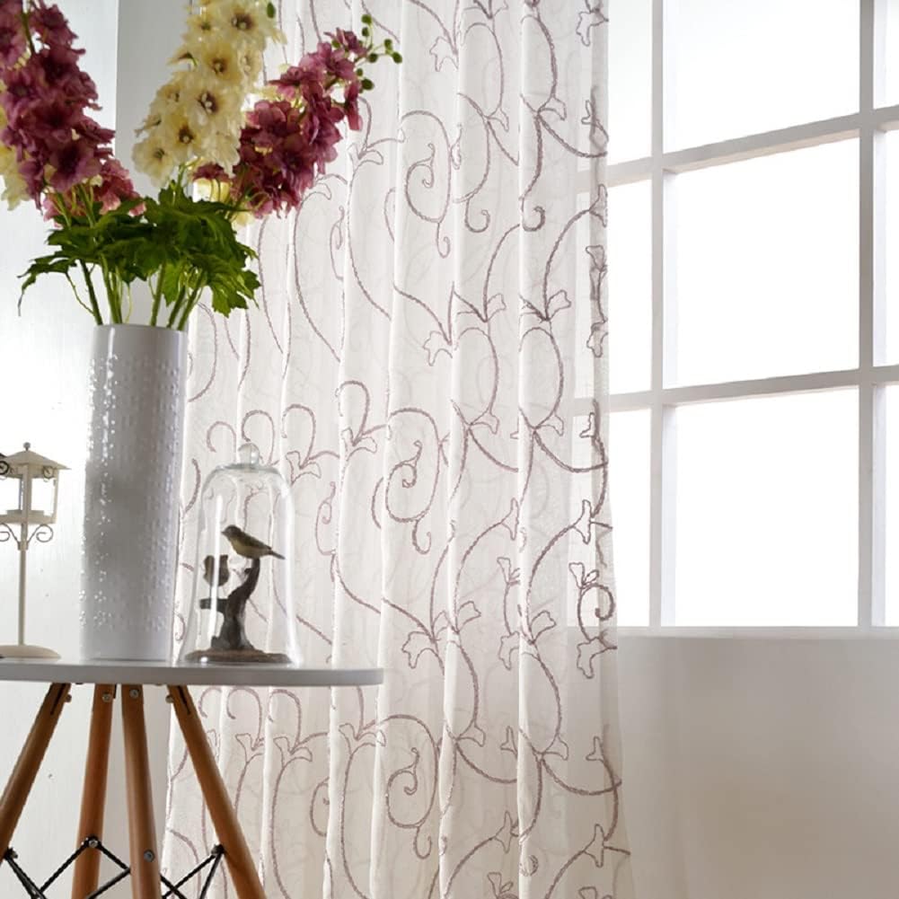 Iuokuby American Pastoral Style Line Jacquard Curtains