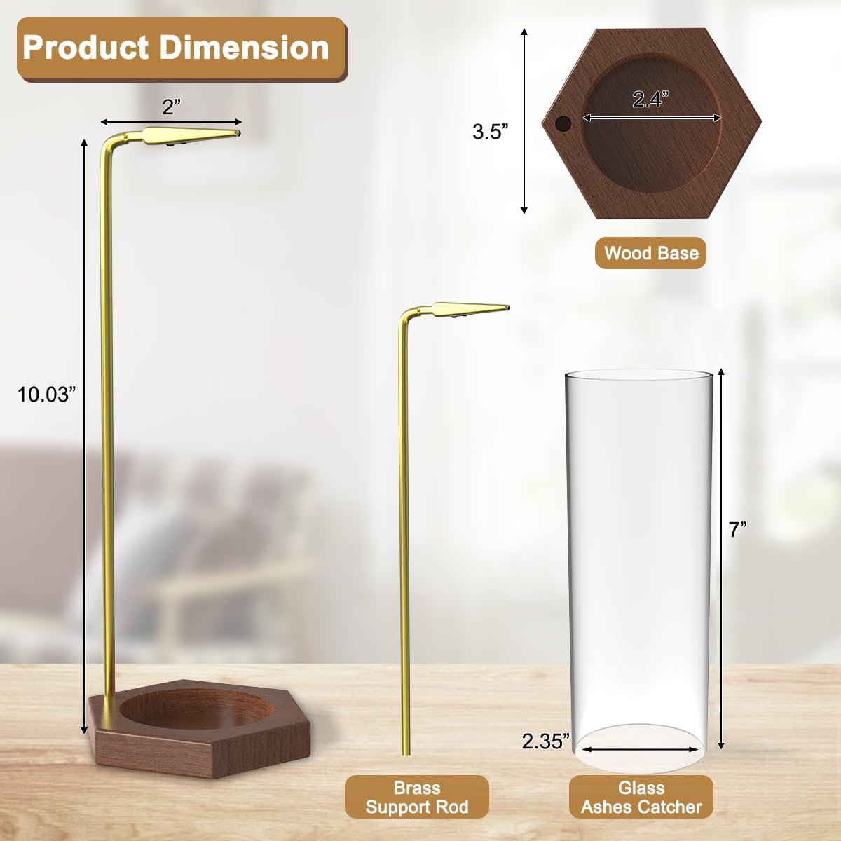 Henlisen Glass Incense Holder for Sticks