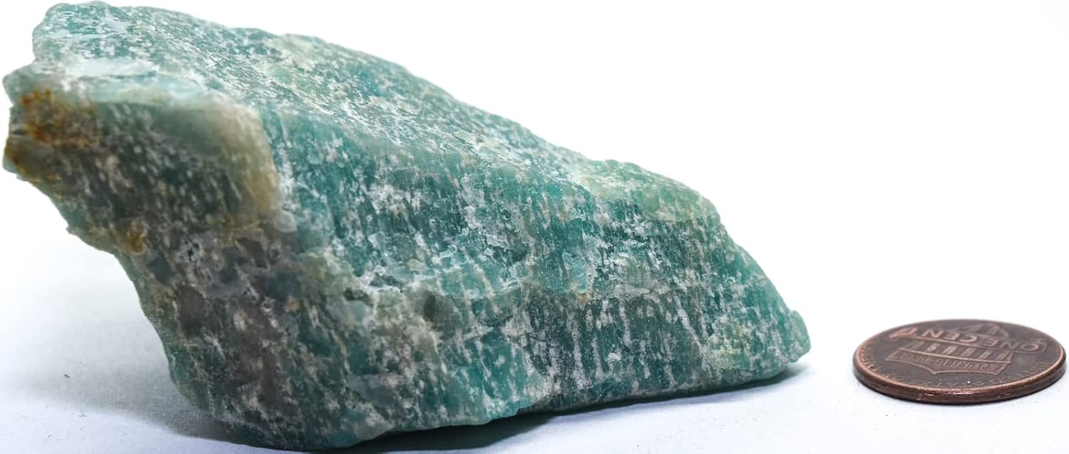 90g Blue Green Amazonite Rough Gemstone for Decor