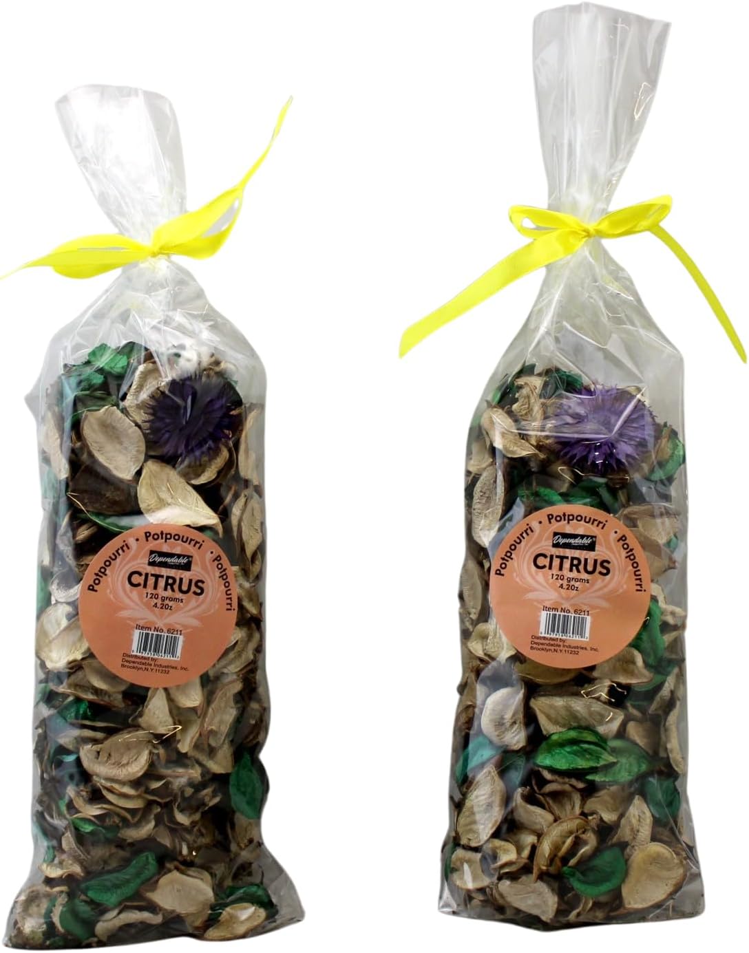 Citrus Scented Potpourri Bags 2 Large Packs 84 oz Total