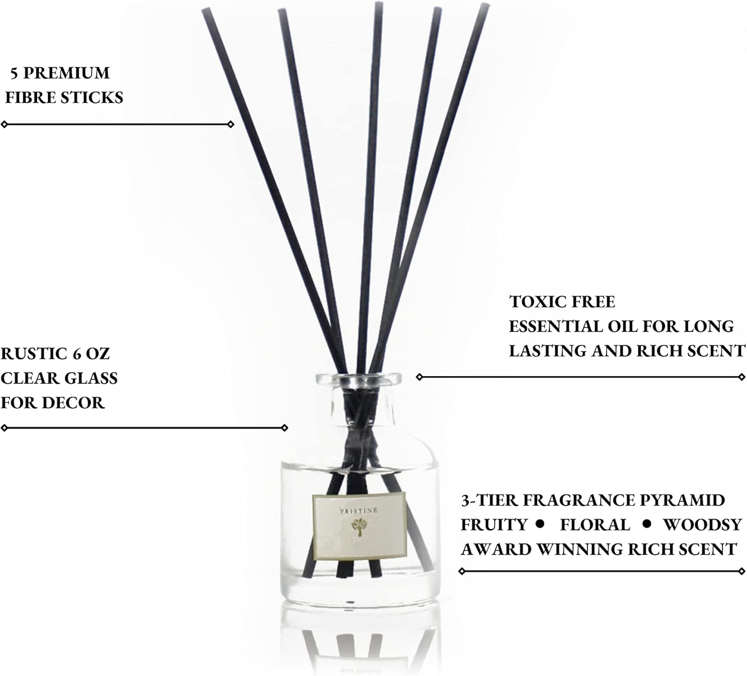 PRISTINE Himalayan Tea Reed Diffuser Oil Set