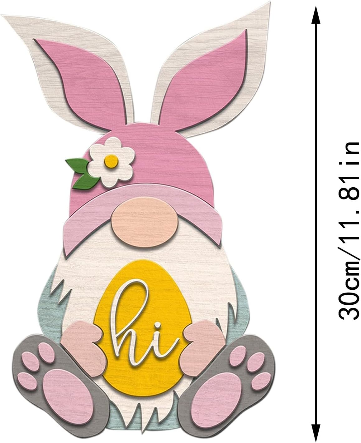 Hand-Woven Easter Bunny Door Hanger Wreath Decor
