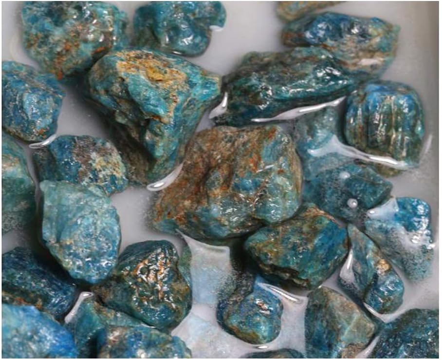 3 Pounds Blue Apatite Raw Gemstones for Tumbling and Jewelry Making